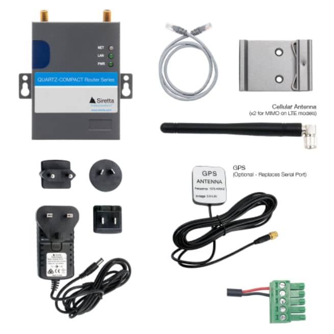 Siretta QUARTZ-COMPACT Single Port 4G/LTE Routers (EU)